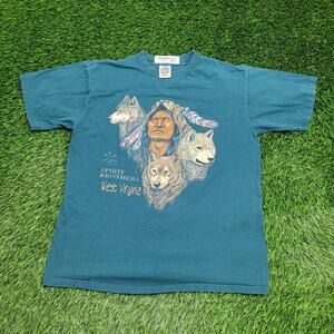 Vintage 90s Native-American Shirt M/L 20x25 Spirit Brothers